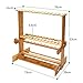 kowaku Bamboo Fishing Rod Rack Fishing Pole Holder Equipment Lightweight Versatile Storage Stand Organizer for Indoor Outdoor Gifts, 38 Holes