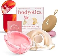 Menstruationsscheiben (S & L) & Mehrzweck-Sterilisator-Set – Wiederverwendbares Scheibenset mit tragbarem Silikon-Reinigungs- und Aufbewahrungsbehälter (rosa und beige Scheiben)