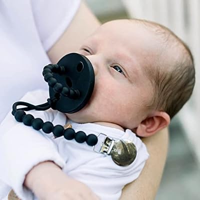 Ryan & Rose Cutie PAT Pacifier Teether (Slant, Black)