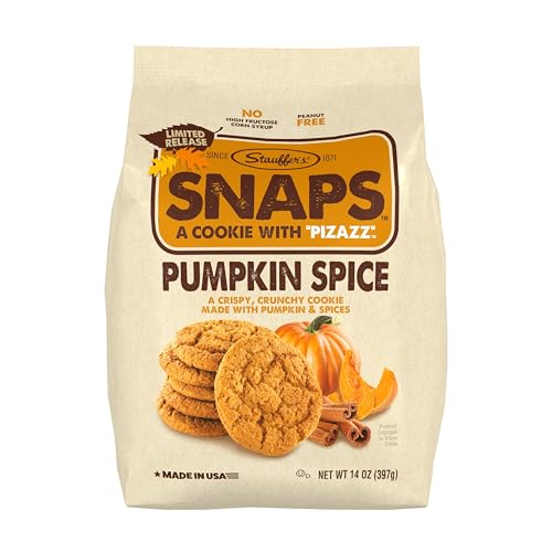 STAUFFERS Pumpkin Spice SNAPS Cookies - 14oz Bag - Pumpkin