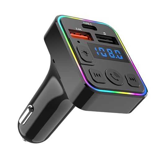 Adaptador de radio - Transmisor FM Carr | Transmisor Inalámbrico MP3, Transmisores FMm Para Reproductor, USB Con Receptor De Puerto Tipo C Plug and Play Para Camión, Radio, Conversión Y