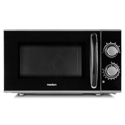 MEDION Mikrowelle, ca. 700 Watt Leistung, ca. 17 Liter Kapazität, 6 Stufen, Auftaufunktion, MD...