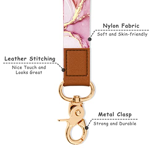 Image of Wrist Lanyard Key Chain, Cute Wristlet Strap Keychain Holder for Women Men Car Keys ID Badges Card Wallet Phone Camera