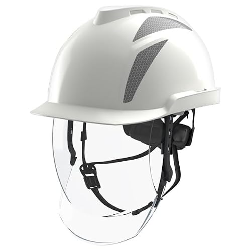Image of MSA - V-GARD 950 ELECTRICIAN SET WHITE C/W GREY STICKERS - White/Grey