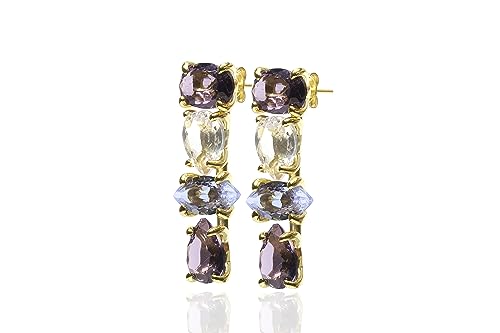 Boucles d'oreilles améthyste et tanzanite pour sublimer vos soirées