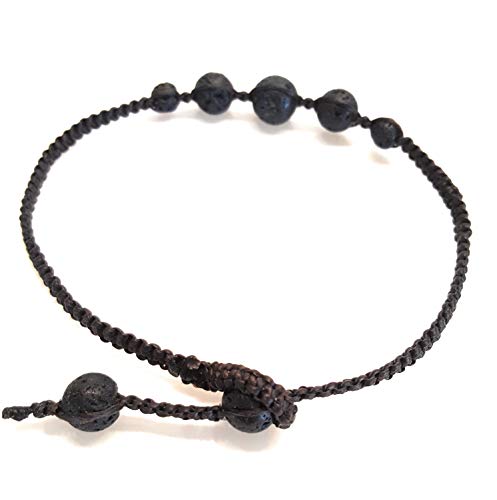 Infinityee888 Lava Anklet Bracelet Macrame Braided Woven Wax Cord Adjustable Anklet For Men, Women, Teengirls-Nyaklv1 #TOP2