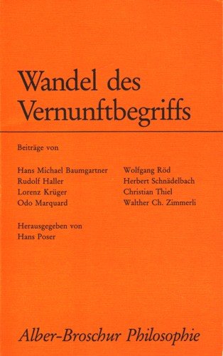 Wandel des Vernunftbegriffs (Alber-Broschur Philosophie)