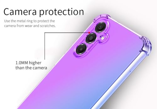 Osophter for Samsung Galaxy A16 Case: with 1pcs Screen Protector two color gradient reinforced corner TPU shock absorption flexible Cell Phone Cover for Galaxy A16(Purple Blue) Osophter for Samsung Galaxy A16 Case: with 1pcs Screen Protector two color gradient reinforced corner TPU shock absorption flexible Cell Phone Cover for Galaxy A16(Purple Blue)