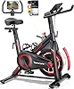 2026 Toputure Exercise Bike with APP, 0-100% Magnetic Resistance Spin Bike with LCD Display, 15KG Heavy Flywheel, Tablet Holder, Ultra Quiet Exercise Bikes for Home Gym Use, 160KG Weight Capacity