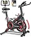 Toputure Exercise Bike with APP, 0-100% Magnetic Resistance Spin Bike with LCD Display, 15kg Flywheel, Ultra-Quiet Indoor Stationary Bike for Home Gym Use, 350lbs Weight Capacity