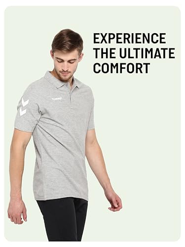 Image of hummel Go Cotton Logo T-Shirt 2.0 | Comfortable | Breathable Fabric | Durable | for Everyday Use | Ideal for Yoga or Gym | Cotton T-Shirt for Men