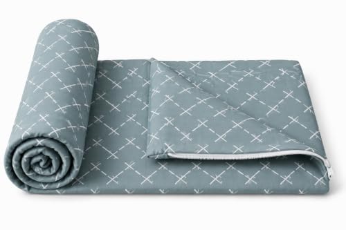 Image of Super Premium Quilt Cover Double Bed with Zipper Blanket Cover /rajai Cover /Comforter Cover /Duvet Cover King Size Soft Cotton Breathable Skin Friendly Stuff 90x100 Inches, Color- Light Grey
