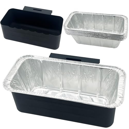 BLELEYLL Set Includes Cup & 10 Liners Oil Catch Accessories Grill Compatible with 17 22 28 30 36 Inches Blackstone Griddle Grease Catcher Trap Cup Liners Replacement Parts Drip Tray Foil Pans