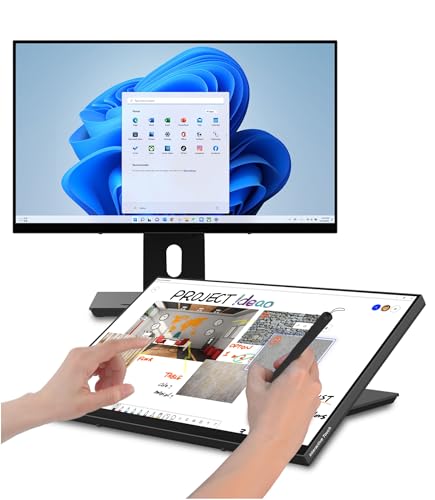 Image of Innex Ideao Hub 24 Inch P-Cap QHD Touchscreen Monitor, MPP2.0 & PD Support | HDMI, VGA, USB-C Inputs, 10-Point Touch, Versatile Fully Adjustable Stand for Laptop, PC, Mac, Phone & Gaming