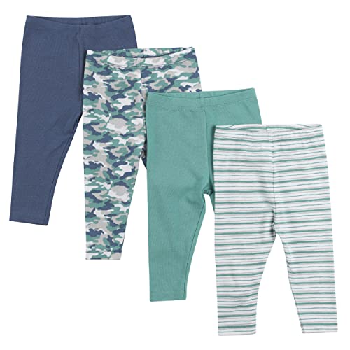 Hanes Baby Leggings, Ultimate Baby Flexy Knit Pants, Baby Pants, Toddler Pants 4-Pack 12-18M