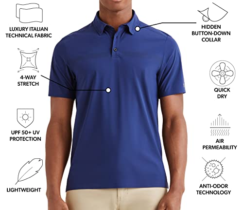 Rhone Tech Mens Polo, UPF 50+ Mens Golf Shirts, Anti Odor, Moisture Wicking Premium Polo Shirts for Men2