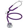 MDF Instruments, Pulse Time 2-in-1 Digital LCD Clock and Single Head Stethoscope - Purple (MDF740-08)