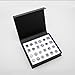Wynameleri Cufflink 12 Pairs, Classic Fashion Men's Cuff Links Silver-tone Gold-tone Black for Business Wedding Party Gift Box T0212013