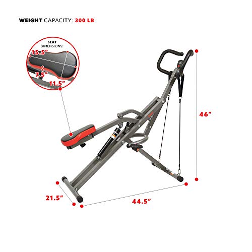 Sunny Health & Fitness Row-N-Ride PRO™ Squat Assist Trainer, 300 LB. Capacity - SF-A020052 - Image 6