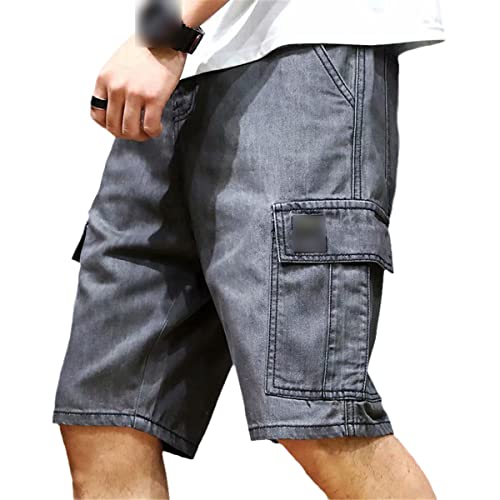 Short en jean homme gris Kelsiop taille 4 à cinq points