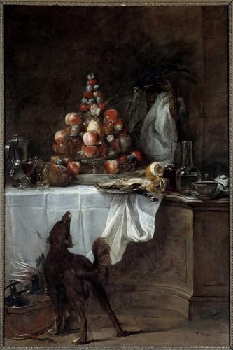 Toile le Buffet de Chardin 60x90cm pour habiller un grand mur vide avec élégance