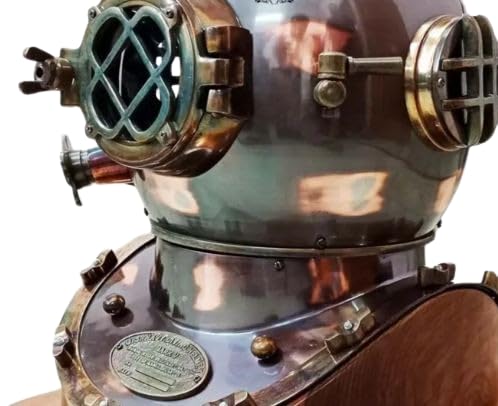 Nautical Marine Brass Scuba Diving Helmet Collectible Designer Home Office Decor Diving Helmet Antique Finished