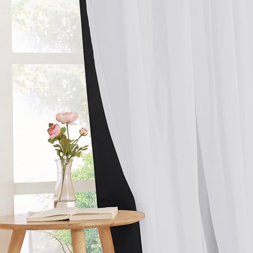 Image of PONY DANCE Black Out Curtains, 52 x 95 inch, Black, 2 PCs