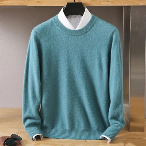 Men Solid Cashmere Knit Sweater Crew Neck Long Sleeve Business Casual Pullovers Jumpers2