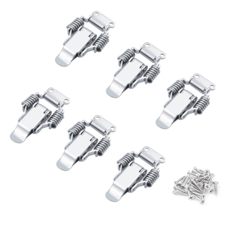 Spring hasp Toolbox Toggle latches Lock，Stainless SteelToolbox Draw Compression Spring Toggle Latch Catch Clamp (6Pcs)