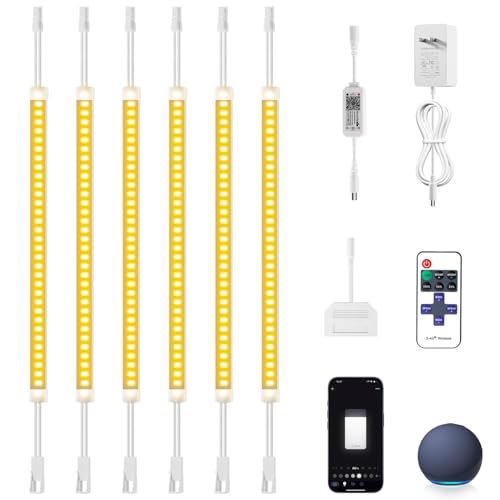 LAIFUNI Silicone Under Cabinet Lighting Kit, 12 Inch Linkable LED Strip Lights Work with Alexa...
