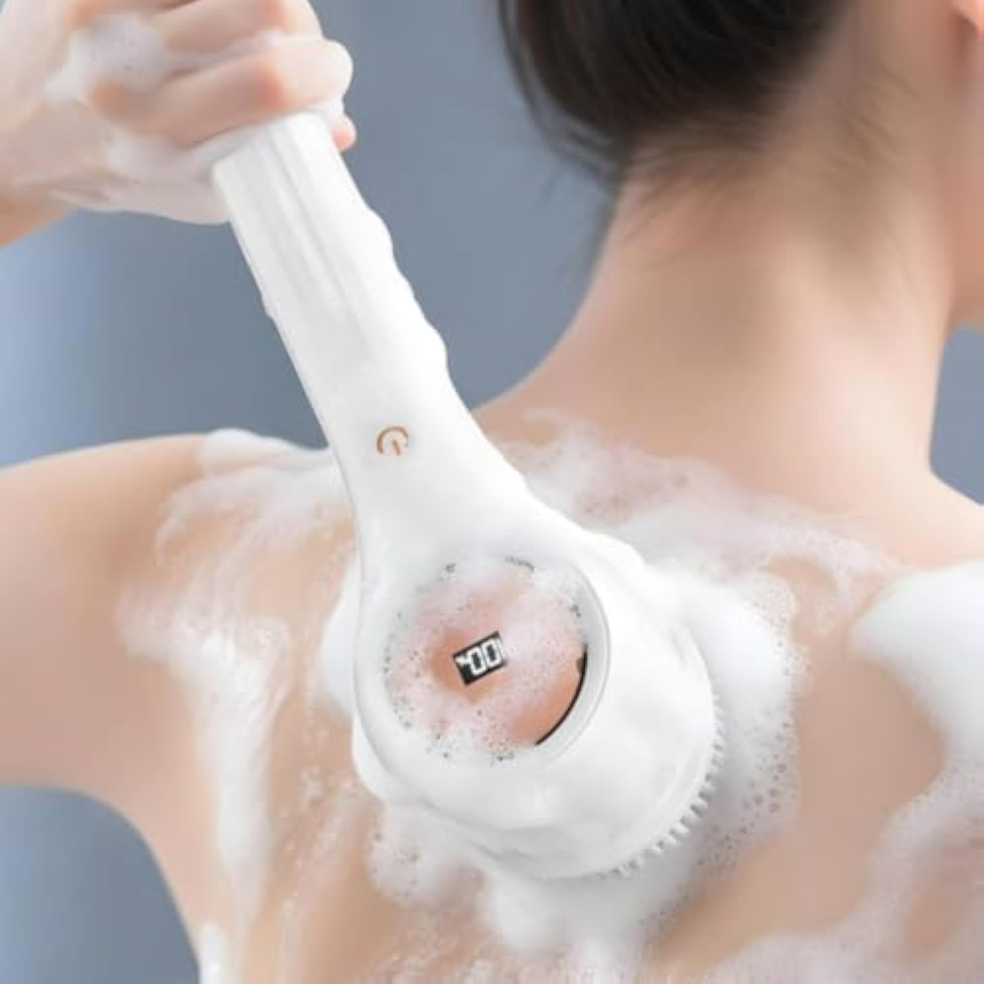 Rechargeable Electric Shower Brush with Interchangeable Heads