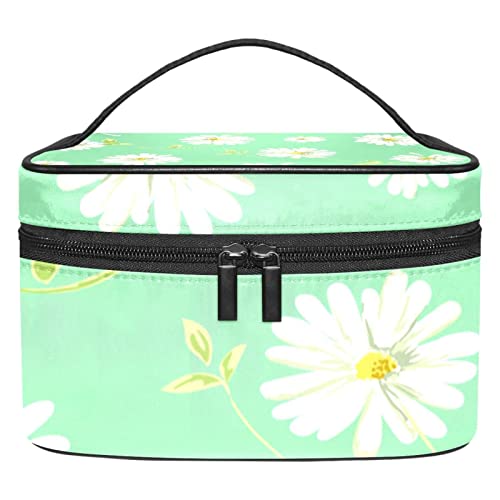 Trousse de maquillage marguerite grand volume pour pinceaux et cosmétiques