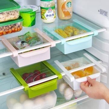 Brccee AC Plastic Kitchen Refrigerator Fridge Storage Rack Freezer Shelf Holder Kitchen Organization