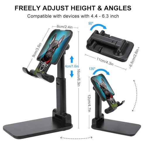 Support de téléphone portable pliable de bureau réglable compatible universel - 2