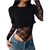 Matière : Haut en dentelle femme en tissu transparent et chic. Un haut dentelle noir élegant parfait pour sublimer votre silhouette.