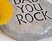 Gift for dad/dad you rock stone/engraved quote on a rock/paperweight desk decor/goofy dad humor/Ships Immediately