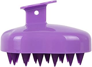 Pente de silicone para lavar o cabelo, pente de limpeza manual, pente para massagem no couro cabeludo, massagem, cabelo, massagem, pente, massageador, cabelo pentear,pente de cabelo,limpeza de cabelo,cuidado do couro cabeludo,massageador de couro cabeludo Purple