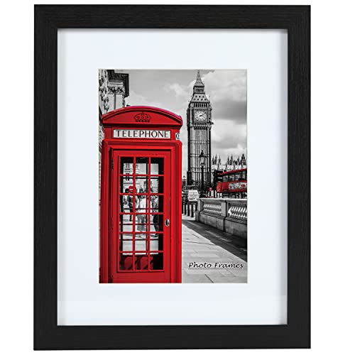 Pealsn 11X14 Picture Frame Set Of 6, Display Pictures 8X10 With Mat Or 11X14 Without Mat For Wall Mounting Or Table Top Display, Photo Frames Collage For Wall Decor, Black Woodgrain. #TOP1