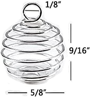 yueton 50pcs Spring Bead Cages Pendants 15x14mm, Fits Diameter 13-13.5mm Jewelry Beads image 5
