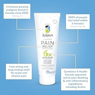 KaLaya 6X Extra Strength Pain Relief Cream (120g) - Natural Active, Pain Blocking & Anti inflammatory Ingredients Suitable for Arthritis, Neck, Shoulder, Hand, Knee, Back, Joint & Muscle Pain