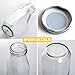 QAPPDA 12 oz Glass Bottles, Clear Glass Milk Bottles with Silver Metal Lids, Vintage Breakfast Shake Clear Container, Vintage Drinking Bottle with Whiteboard Labels and Pen for Party,Kids,Set of 20