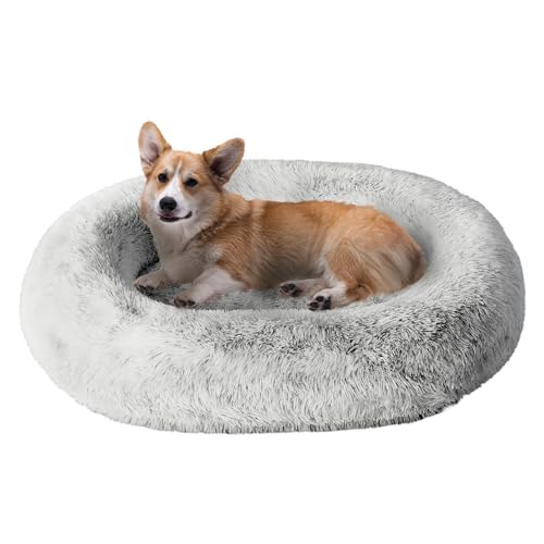 Orthopedic-Calming-Dog-Bed-for-Large-Dogs-Anti-Anxiety-Pet-Bed-with-Supportive-Foam-Removable-Washable-Oval-Bed-Fluffy-Dog-Cuddle-Bed-Light-Grey - Cucciolini Doodles   Orthopedic-Calming-Dog-Bed-for-Large-Dogs-Anti-Anxiety-Pet-Bed-with-Supportive-Foam-Removable-Washable-Oval-Bed-Fluffy-Dog-Cuddle-Bed-Light-Grey