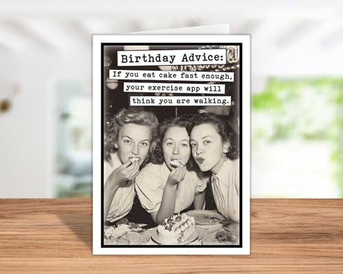 Katie Doodle - Funny Birthday Cards for Women, Friend (Handmade in USA) - Great for 30th, 40th, 50th, 60th, 70th, 75th, 80th, 90th Birthday Gifts for Women Her Friends - Includes 1 Card & 1 Envelope - Image 6