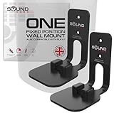 ONE, ONE SL & Play:1 Wall Mount Bracket, Twin Pack, Black, Compatible with Sonos ONE & PLAY1 Speaker