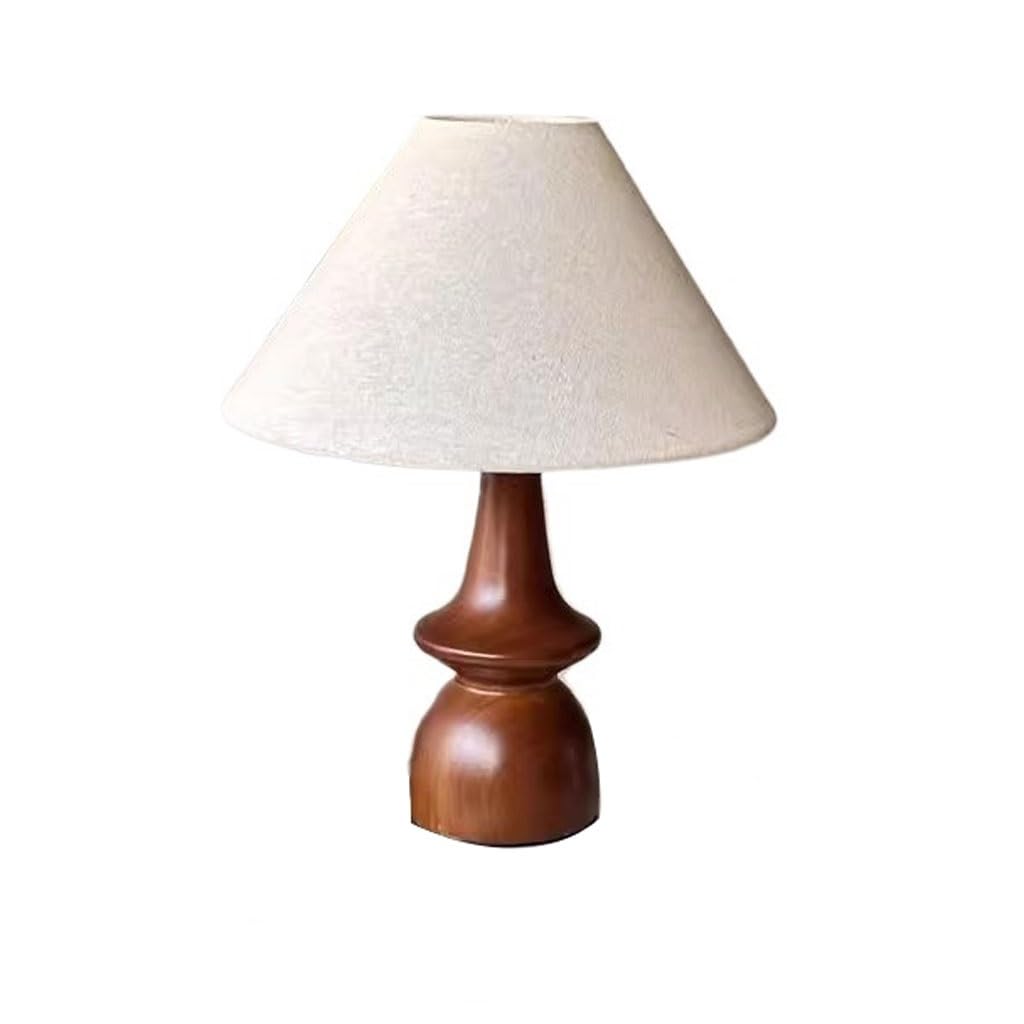 Lampka nocna dekoracyjna lampa stołowa kreatywna prosta z tkaniny z litego drewna atmosfera salonu nocna sypialnia retro nowoczesna lampa dekoracyjna dla Zuhause