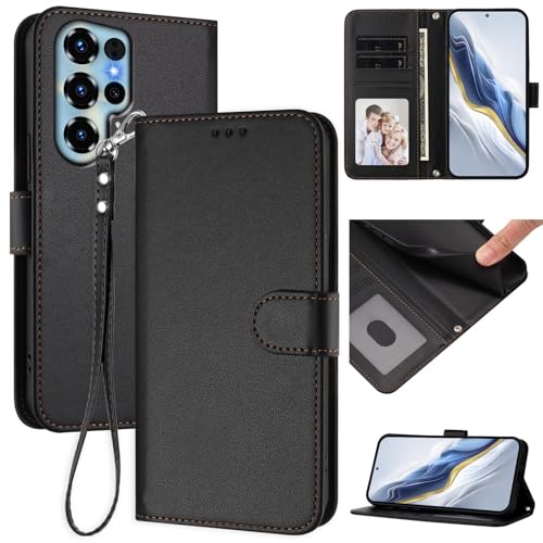 �t���b�v�J�o�[ �Ή��@�� for Doogee Note 56X / Note 56X Pro �y�������[�h�z�y�J�[�h�X���b�g���z�z�y�X�}�z�P�[�X�z�y�}�O�l�b�g�N���X�v�zStand Black