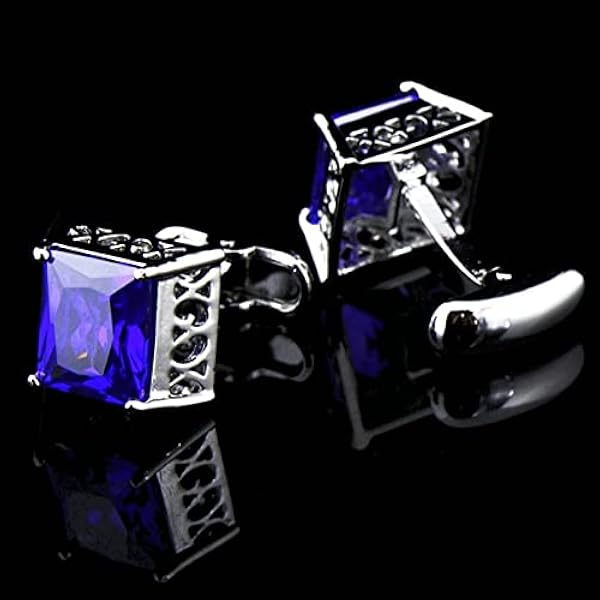 Manschettknappar Lila, Manschettknappar för Best Man Guldpläterade Lila Silver Manschettknappar Fyrkantiga Kristall Cubic Zirconia Lila förGratis Graverad