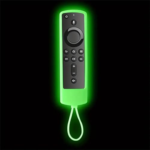 Glow-in-the-Dark Silicone Case Cover For Alexa Voice Remote Fire TV Stick 4K 3rd/2nd Gen & Fire TV Stick Lite 1st/2nd Gen - Protect Your Remote - Compatible With 4K, Lite, Cube (Luminous Green)
