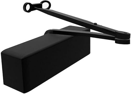 REVAZ Cierrapuertas comercial extra resistente D9016 BC función 4040XP, certificación UL, cubierta de plástico ignífugo, tamaño ajustable 1-6, grado