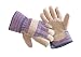 Radnor Large Economy Grade Split Pigskin Leather Palm Gloves, Safety Cuff, Striped Canvas Back